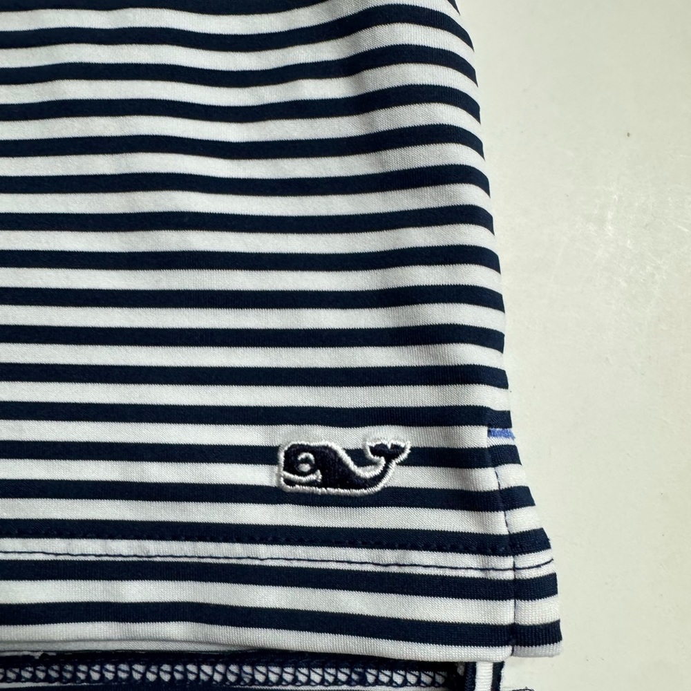 Vineyard Vines Navy White Striped Tank Top Sleeveless Blouse Size Medium - Picture 4 of 6
